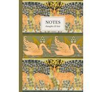 Verneuil Deer and Swan Notebook: A5 Lined Notebook | Art Nouveau Pattern