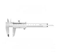 Vernier Caliper 0-100mm with 0.02mm Resolution, High-Carbon Steel Digital-Style Analog Caliper for Outer/Inner Diameter, Depth & Thickness Measurem