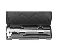 Vernier Caliper, 150mm High Precision Carbon Steel Vernier Caliper Micrometer Gauge Measuring Tool for Measurements Outside/Inside/Depth/Step Packed in Storage Case, 0.02mm High Accuracy