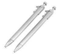 Vernier Caliper 2 in 1 Pen Featuring 0 5mm Gel Ink Roller Ball with Clear Measurement Scale, Portable Stationery Tool for Both Indoor and Outdoor Tasks (2PCS Black)