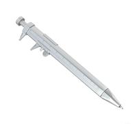 Vernier Caliper 2 in 1 Stationery Pen with 0 5mm Gel Ink Roller Ball, Portable Tool for Measurement and Writing Tasks in Office and Field Environments (Black)