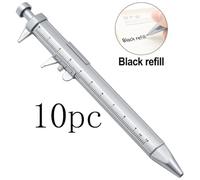 Vernier Caliper Ballpoint Pen for Combo - 10-Pack 0.5mm Gel Ink Measuring Pen for Students, Engineers, and Crafters - Portable Plastic Caliper Writing Tool
