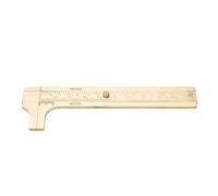 Vernier Caliper Brass Metric Inch Dual Scales Retro Style Measuring Tool for Repair Jewelry Guitar String Repair and Bookmark (100mm Scale)