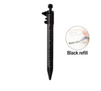 Vernier Caliper Pen, 0-100mm Measuring Range Plastic Ruler with 0.5mm Gel Ink Ballpoint for Office and School Use, Black