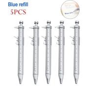 Vernier Caliper Pen - 5-Piece Set of 150 mm Multifunctional Measuring & Writing Tools with 0-100 mm Range, Gel Ink Roller Ball, Plastic Construction (Blue)