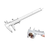Vernier Calipers, High Precision Vernier Gauge Vernier Caliper 150mm, Sturdy and Durable Calipers Gauge with Locking Screw, Water and Dust-Proof Design for Household Industrial Use, Silver