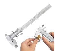 Vernier - Carbon Steel Millimeter Measuring Tool,Manual Non Digital Calibrador, Precision Ruler 0-150mm for Inside, Outside, Depth and Step Measurements