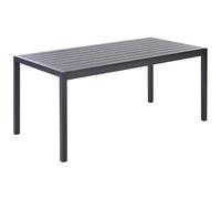 Beliani Garden Dining Table Vernio 180 Cm 90 Cm Metal Black