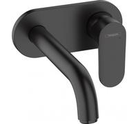 Vernis Blend Wall-mounted single lever basin mixer for concealed installation with spout 207 mm, Matt black (71576670)