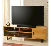 vernon large wooden tv stand in light oak