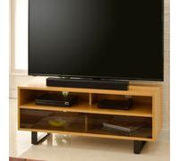 vernon small wooden tv stand in light oak