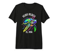 Vero Beach Florida USA Abstract Turtle Design Premium T-Shirt