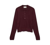 VERO MODA Awsikita LS O-Neck Polo Knit Noos, Zinfandel, XXL