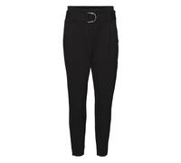 Vero Moda Petite Women's VMBAILEY HR Paperbag Belt Pants Petite, Black, S/P/28