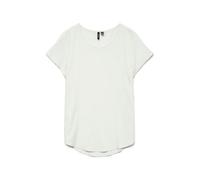 VERO MODA Womens Bella Short Sleeve Top Snow White 12