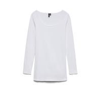 VERO MODA Damen Vmmaxi My Soft Long U-neck Noos' Langarmshirt, Weiá (Bright White), S EU
