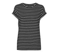 Vero Moda 'Brianna' Short Sleeve Jumper Black Stripe