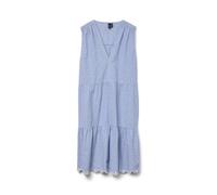 VERO MODA Casual Sleeveless Dress with Embroidery, Cashmere Blue, M