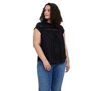 VERO MODA CURVE Women's VMDEBBIE Pleat S/L TOP WVN GA Curve NOOS Blouse, Black, 26 Plus
