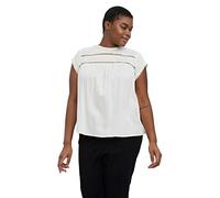 VERO MODA CURVE Women's VMDEBBIE Pleat S/L TOP WVN GA Curve NOOS Blouse, Snow White, 26 Plus