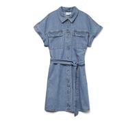 VERO MODA Women's Vmnotus SS Short Dress Yo371, Medium Blue (Medium Blue Denim), M