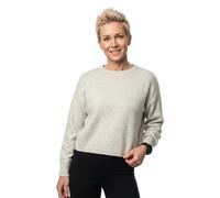 VERO MODA Women's Vmdoffy LS O-Neck Boxy Blouse Noos Ptt Knitted Jumper, Birch/Detail: with Melange, XL Petite