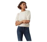 VERO MODA Women's Vmdoffy 2/4 O-Neck Jumper Ga Noos Knitted, Birch/Detail: Melange, L
