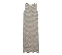 VERO MODA Women's Vmfiona SL O-Neck Dress VMA Noos Maxi, Birch/Stripes: Black, XL
