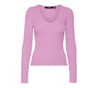 VERO MODA Women's Vmevie LS V-Neck Pullover Ga Noos Knitted Jumper, Pastel Lavender, M