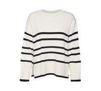 Vero Moda Saba Stripe Sweater Beige,Black S Woman