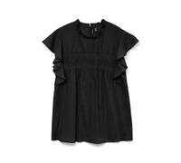 VERO MODA Female Top VMtrine SL Lace Top WVN Noos, black, XL