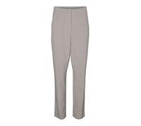 VERO MODA Female Trousers VMKIRALOA HR Tapered Solid Trousers, Light Grey Mix, 40W x 30L