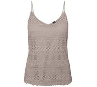VERO MODA Women's Vmhoney Lace Singlet WVN Tank top, Moon Rock, S