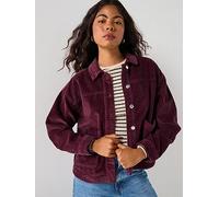 Vero Moda Jamie Long Sleeve Corduroy Shacket, Red, Size Xs, Women Red