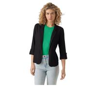 VERO MODA Women's Casual Blazer Jacket with Three-Quarter Sleeve Lightweight Suit Elegant Work Shacket, Colours:Black, Size:M