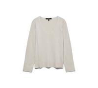 VERO MODA Vmsilje LS V-Neck Pullover GA NOOS, Moonbeam, M