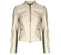 Vero Moda Favodona Faux Leather Jacket 8 Beige