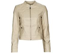 Vero Moda Leather jacket VMLOVE LAVINE SHORT COATED JACKET in Beige EU XS