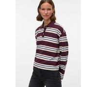 Vero Moda Lianna Long Sleeve Polo Top, Multi, Size S, Women Print