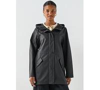 Vero Moda Malou Coated Rain Jacket, Black, Size S, Women Black