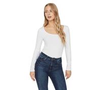 VERO MODA Womens Vmmaxi My Soft Short U-neck Ga Long Sleeve Top, Bright White, L UK
