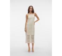 Vero Moda Maya Calf Sleeveless Midi Dress Beige M Women