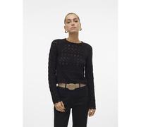 VERO MODA Women's Vmnewfabienne LS O-Neck Pullover Noos Sweater, Black, S