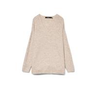 VERO MODA NOS Women's Vmcrewlefile Ls V-Neck Blouse Noos Sweater Not Applicable, Weiß, L