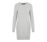Vero Moda NOS Women's Vmdoffy Ls O-neck Dress Noos Dress, Grey (Light Melange Light Melange), 12 (Manufacturer size: Medium)