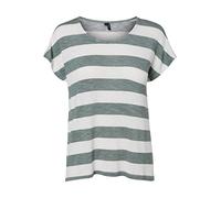 VERO MODA NOS Women's Vmwide Stripe S/l Top Noos T-Shirt Not Applicable, Laurel Wreath, X-Large