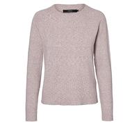VERO MODA PETITE Women's VMDOFFY LS O-Neck Blouse GA NOOS PTT Pullover Sweater, Woodrose/Detail:Melange,