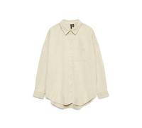 Vero Moda Sanne Courderoy Long Sleeve Shirt Beige XL Woman