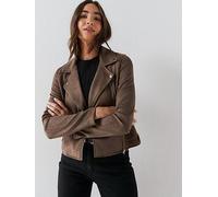 Vero Moda Short Faux Suede Jacket, Chocolate Chip, Size Xs, Women Chocolate Chip