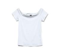 VERO MODA Stylish Womens Off-The-Shoulder Short Sleeve Top - Fashionable Everyday Favorite Top, Colours:White-2, Size:XS